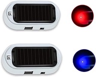 Anki HappiGo 2PCS Solar Power Fake Car Alarm LED Light, Simulated Dummy Warning Anti-Theft LED Flash