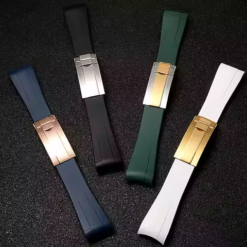 Watch Band for Rolex DAYTONA SUBMARINER Yacht-Master GMT Explorer Silicone 20mm Rubber Accessorie Wa