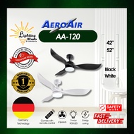 (SG CHEAPEST INSTALLATION) AEROAIR Ceiling Fan AA120/ ABS Blade / DC motor / 6 speeds / Reversible