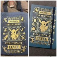 Pokemon x Natural History Museum Eevee notebook and tote bag 寵物小精靈 寶可夢 比卡超 皮卡丘 英國倫敦自然歷史博物館 伊貝 筆記本 簿 