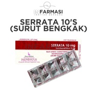 Serrata Serratiopeptidase 10mg Tablet 10's (Strip) - Ubat Surut Bengkak Gusi, Kaki
