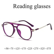 at5 +75 +125 +175 +225 +275 Double Beam Reading Glasses for Men Anti Blue Light Square Frame Presbyo
