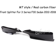 F30 Carbon Fiber Fender Trim Front Bumper Lip Corner Spoiler Splitter For BMW 3 Series F30 F31 With 