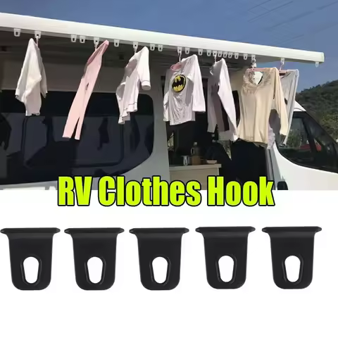 5Pcs Black Clothes Hook for Caravan Awning Hanger Hook For RV Awings Camper Awing Hook Equipment Acc