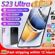 【Next Day Delivery】2025 New Upgrade S23Ultra Android 8 Smart 4G 6.8inch Mobile Phone 12+512G Handpho