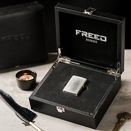 【FREED】銅殼拉絲鍍銀煤油打火機禮盒 客製化禮物 刻字 男生禮物