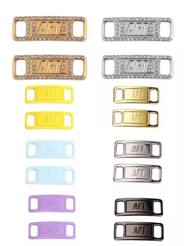 2pcs/pair AF1 Diamond Shoe Charms Fashion Laces Buckle Quality Metal Shoelaces Decorations Chapa Af1