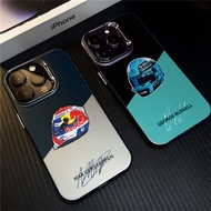 F1 Racer Helmet Signature Case for iPhone 16 Pro Max 15 14 XR 13 11 12 Pro Max 8 7 6 6S Plus X Xs Ma