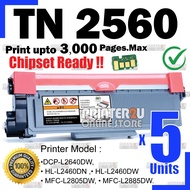 5x Compatible to Brother DR2560 DR-2560 TN2560 TN-2560 TN2560XL DCP-L2640DW HL-L2460DN HL-L2460DW MF