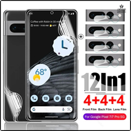 [Llesd] 12In1ไฮโดรเจลแบบนิ่มด้านหน้าด้านหลังฟิล์มสำหรับ Google Pixel 7 Pro 5G กระจกกล้องถ่ายรูป Gogl