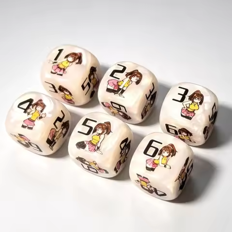 16mm Yu-Gi-Oh! Tea Gardner Themed Board Game Multi-sided Dice First Attack Then Defense YGO Token Da