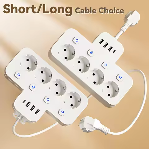 Optional Short/Long Power Cords with Individual Control Switches, Short Cord/1.5M/3M Options Availab