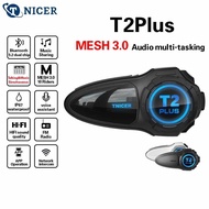 Tnicer T2 Plus a motorcycle helmet Bluetooth intercom designed for high-end group communication.