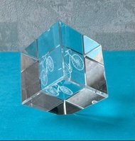 Crystal 3D Cube Hologram Bicycle Engraving Sculpture Art Gift 3D 立體水晶藝術擺設