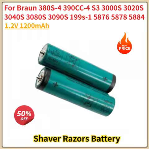 High Quality 1.2V 1200mAh Battery for Braun 3000S 3020S 3040S 380S-4 390CC-4 S3 3080S 3090S 5876 587