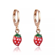 anting anak strawberry titanium terbaru Anti luntur anti karat