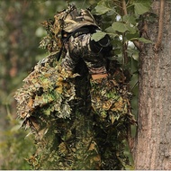 Men Women Kids Outdoor Ghillie Suit Sniper Camouflage Clothes Jungle CS Airsoft Leaves Clothing Hunting Suit Pants Hoode
