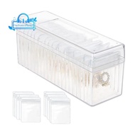 Acrylic Jewelry Box Organizer, with 20 Portable Anti Tarnish Jewelry Bags, Travel Jewelry Organizer,