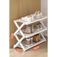 BW-6 Shoe Rack Installation-Free Foldable Simple Shoe Rack Home Door Installation-Free Solid Wood Bamboo Shoe Cabinet St