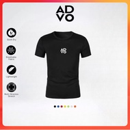 ADVO Logo Center Microfiber T-Shirt Men Jersey Round Neck T shirt Short Sleeve Baju Jersi Lelaki Pla