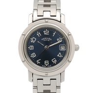 【มือสอง】 เฮอร์มีส HERMES นาฬิกาข้อมือ Clipper CL4.210 สีน้ำเงิน สแตนเลสสตีล สำหรับสุภาพสตรี สภาพ A
