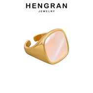 Hengran Jewelry Italy Silver 925 Women Perempuan Perak Cincin Ring Adjustable For Korean Accessories Gold Original R1240