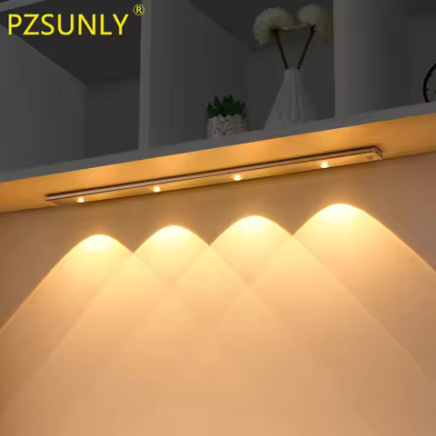 PZSUNLY Cabinet Light USB Rechargeable Motion Sensor Led Light For Kitchen Wardrobe Cabinet Lighting