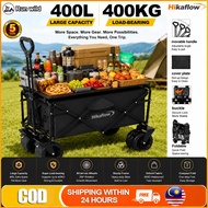 🔥 Outdoor Wagon Trolley 400L Heavy Duty Foldable Camping Cart Troli Barang Shopping Camping Wagon