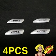 4PCSx Interior Car Speaker Aluminum 3D Badge Sticker BOSE Emblem Logo Multi Purpose