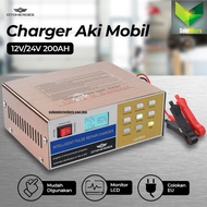 OTOHEROES Charger Aki Mobil Lead Acid Battery Charger 12V/24V 200AH