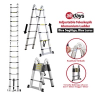 Alldays Tangga Lipat Teleskopik DOUBLE STRAIGHTABLE / Alumunium Ladder