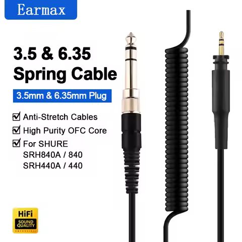 For SHP8900 SRH440A SRH440 SHP9000 SRH840A SRH840 SRH940 Headphone Replaceable 6.35/3.5mm to 2.5mm H