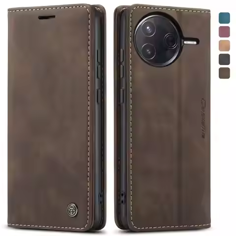 Luxury Retro Case for Xiaomi Poco F7 Pro Multiple Card Slots Stand Function Phone Cover for Poco F7