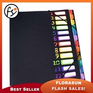 E-Smarts Expanding File Folders, 12 Pocket A4 Letter Size Project Sorter Organizer Expandable Colore