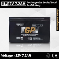 GENUINE GP Battery 12V 7.2Ah BATTERY Rechargeable Sealed Lead Acid Battery - GPP1272 (Original)
