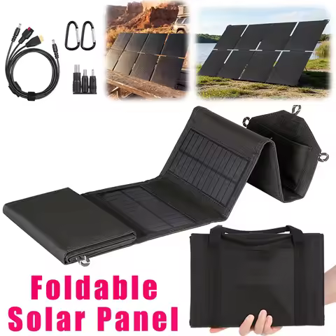 25% High Efficiency 80W/60W/45W/25W Foldable Solar Charger for Power Station Phone Camping Hiking ET