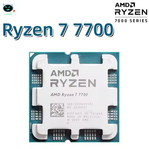 AMD Ryzen 7 7700 CPU R7 7700 CPU Processor 3.8GHz 8-Core 16-Thread 5NM L3=32M Socket AM5 Without Fan