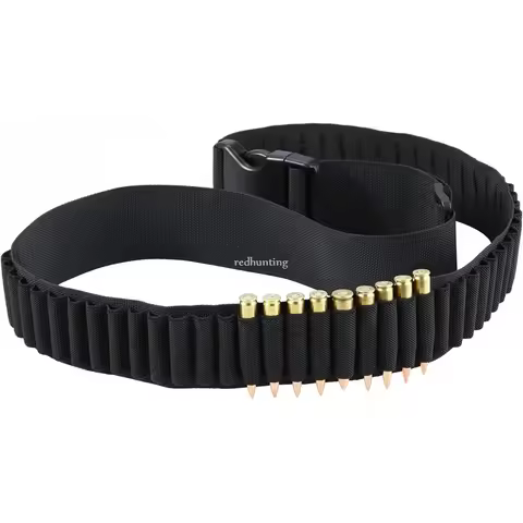 50 Rounds 556/762 Ammo Shell Holder Belt for 308 Cal. 30-30 30-06 .762 AK Shell Bandolier Cartridge 