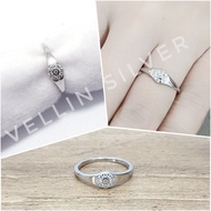 Korean Women's Ring 925 Silver White Gold Plated - Authentic 925 Silver Ring Jewelry