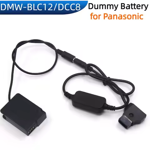 D-Tap Adapter DC Cable DCC8 DMW-BLC12 Dummy Battery Fit for Panasonic FZ2500 FZ2000 FZ1000 FZ300 G7 
