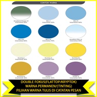 YG PERMANENT COLOR LENS (TINTING) DOUBLE FOCUS CR39 CUSTOM PLASTIC/ ACCORDING TO YOUR COLOR