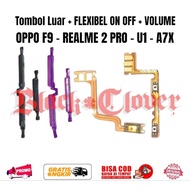 TOMBOL Flexible flexible Outer Button on off volume Oppo F9 | Realme 2 PRO | U1 | A7x Flexible Flexible Knick-Knacks Power on off Button Volume Original