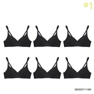 (แพ็ค 6 ชิ้น) Sabina เสื้อชั้นใน Wireless Bra (ไม่มีโครง) รุ่น Perfect Bra รหัส SBXD97111 สีดำ