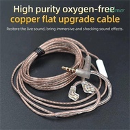 DELMER KZ Earphones Cord Silver Plated B/C Pin 2Pin Cable Twisted Cable High-Purity Oxygen-Free Copper ZS10 Earphone Wire