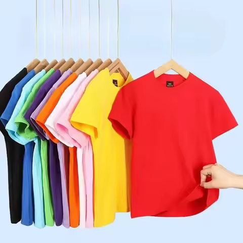 New Candy Color 100% Cotton T-Shirts Kids Plain T Shirt Tops for Boys Girls Baby Blank Clothes White