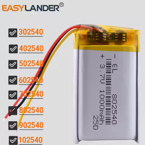 3Lines 302540 3.7V 300mAh Lithium Li-ion Polymer Battery 402540 502540 602540 702540 802540 902540 1