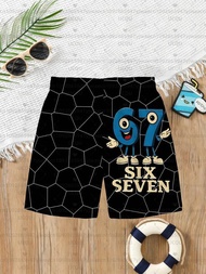 Summer Children's Shorts For Kids 67 Six Seven Italian Brain Rot Math Joke Tops Y2k Game Saying Shor