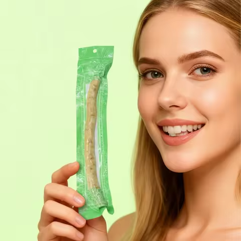 Natural Miswak Toothbrush Vacuum Sealed Natural Flavor Traditional Toothbrush Stick for Healthy Gums