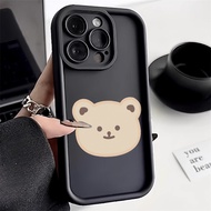 ลายหมีน่ารัก Tpu สีดํา เคสโทรศัพท์มือถือ For Vivo Y27 Y36 Y02 Y35 Y16 Y02s Y22s V27 V25โปร Y15A Y15S Y21 Y95 Y21s Y20 Y93 Y20S Y50 Y20i Y12s ดวงตานางฟ้า ซิลิโคนนิ่ม เคสโทรศัพท์มือถื เคสสำหรับมือถือ