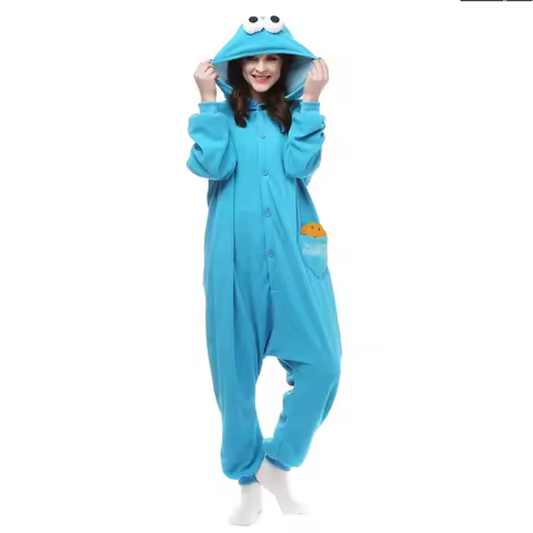 2025 New HKSNG New Animal Adult Elmo Sesame Cookie Pajamas Monsters Family Party Onesies Cosplay Cos